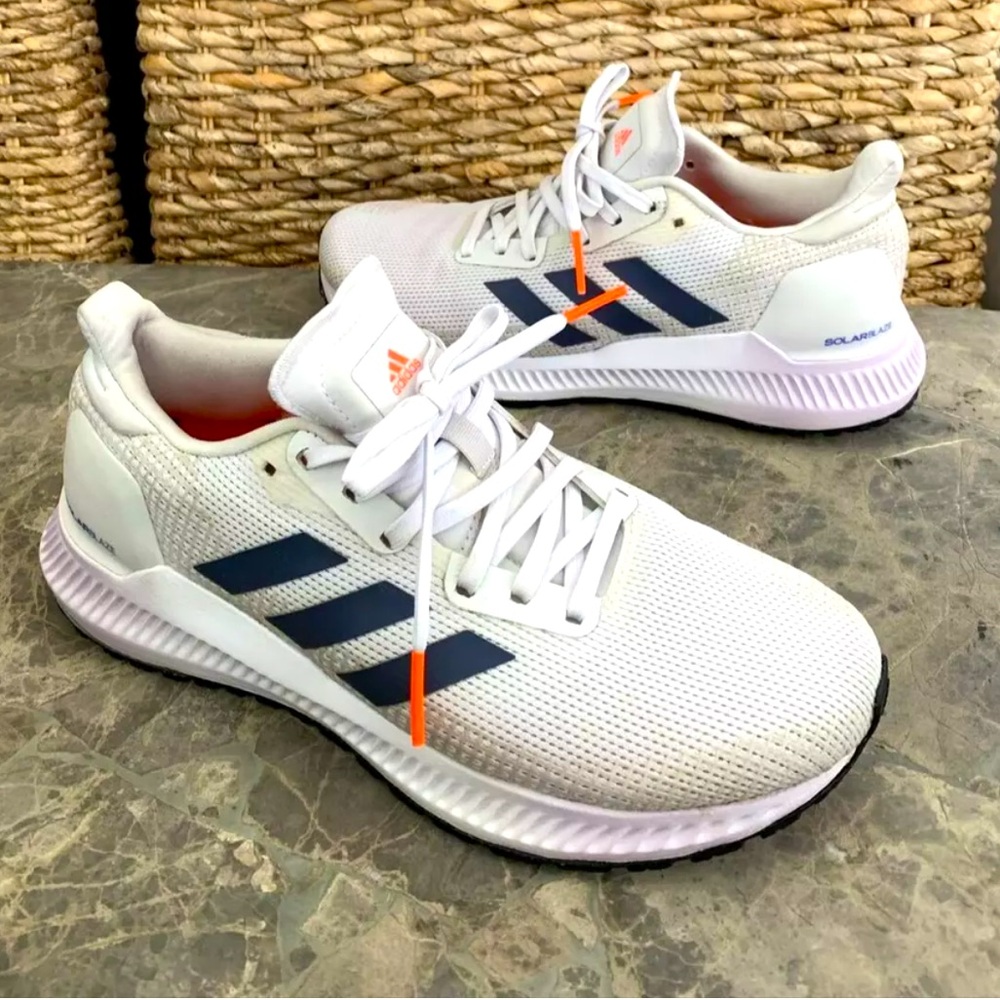Adidas SOLARBLAZE running shoes Dash White Orange Solar EE4238 Size 6